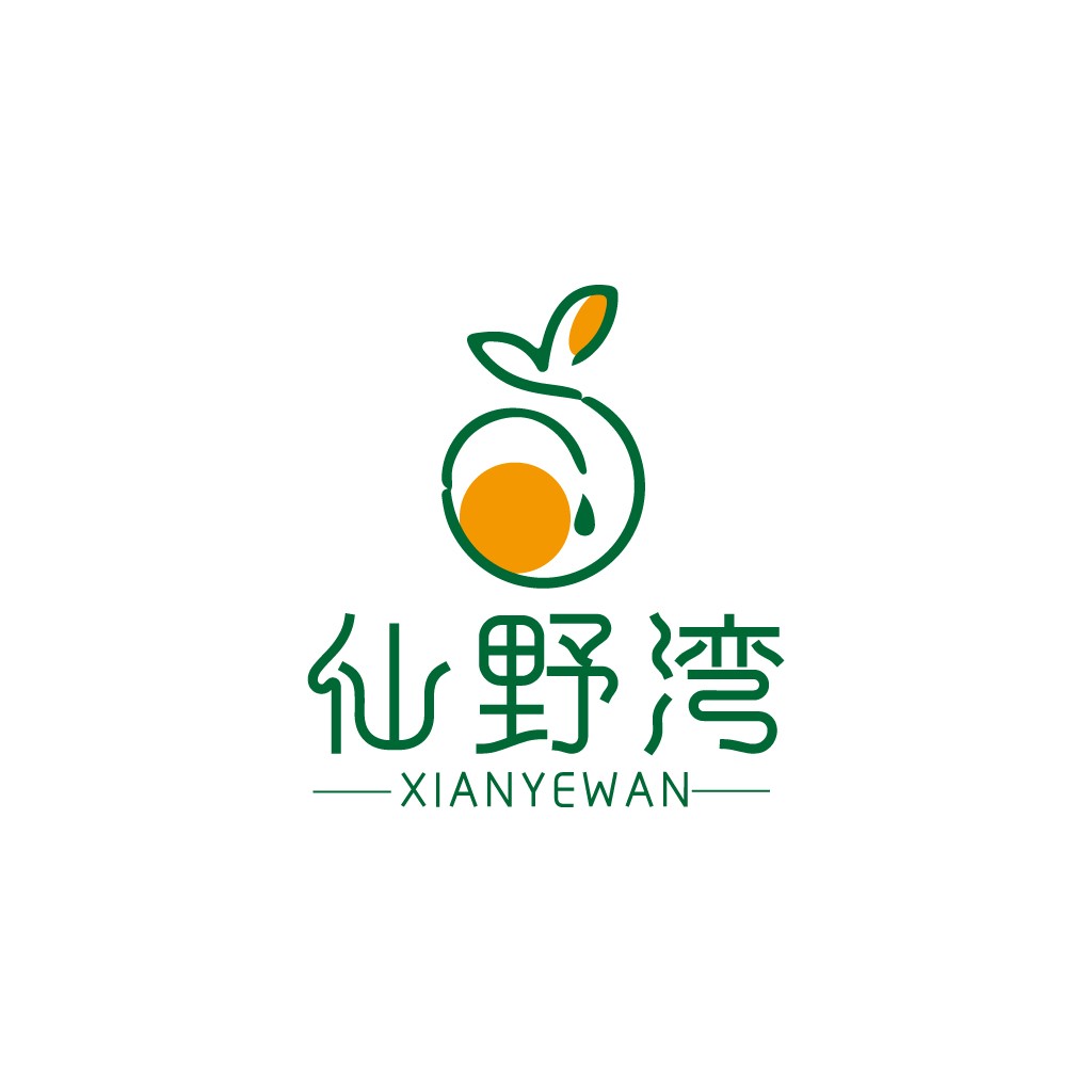 仙野湾logo设计:自然清新品牌标识