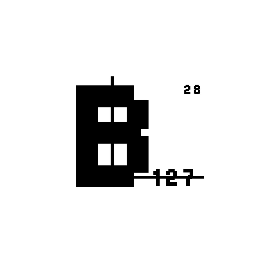 简约像素风建筑logo设计