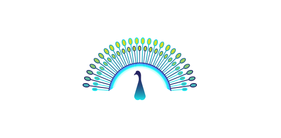 孔雀羽毛logo设计