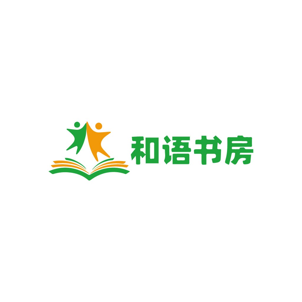 教育机构logo设计:绿色与橙色的智慧之书