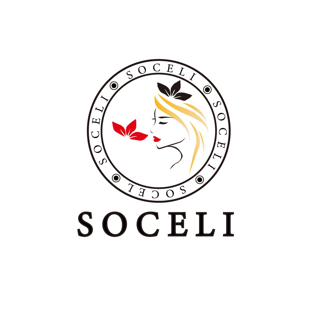 优雅女性logo设计:Soceli品牌标识