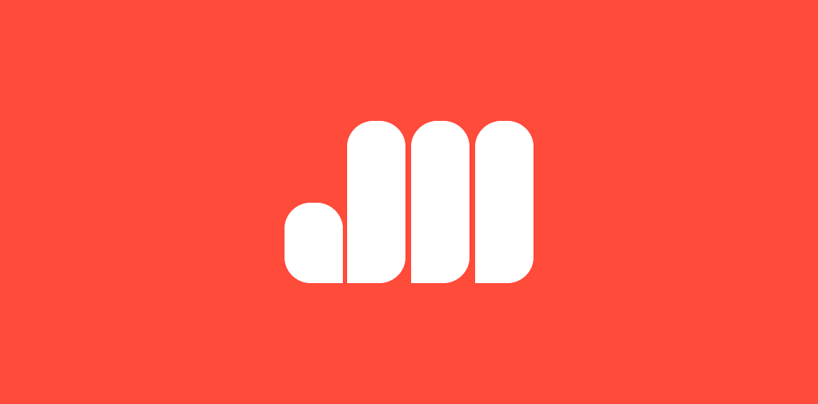 简洁现代的红色背景白色线条logo设计
