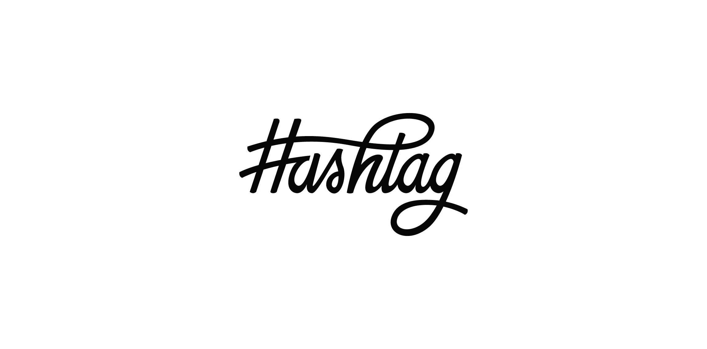 简洁时尚的#Hashtag Logo设计