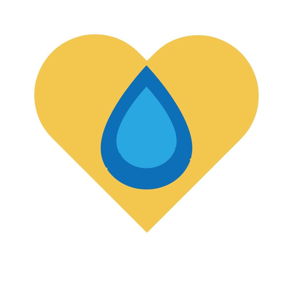 水滴心形logo设计