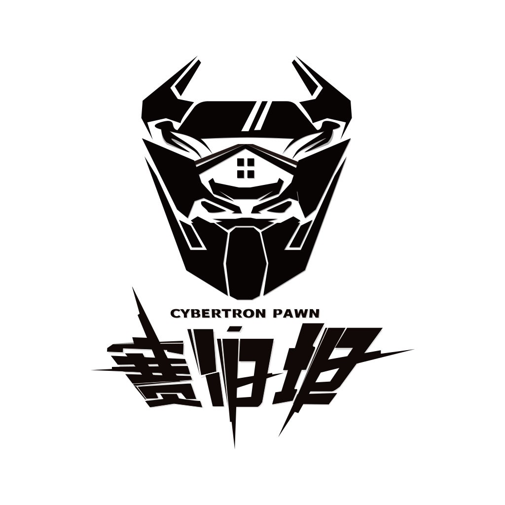 赛博龙图腾logo设计