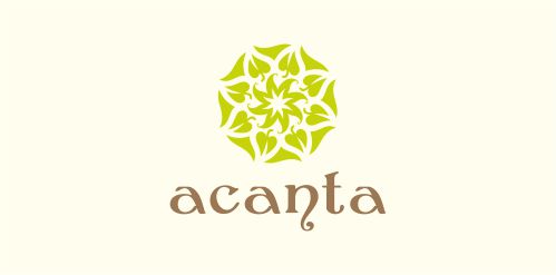 简约自然风logo设计：Acantha