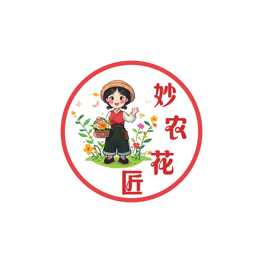 花农妙匠logo设计