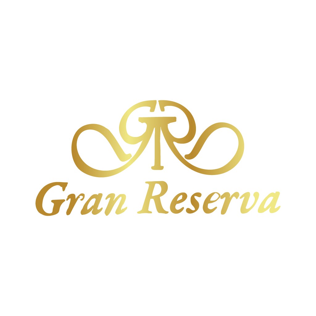 优雅金色'GR'字母组合logo设计