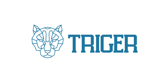 TRIGER logo设计:几何风格的老虎头标志
