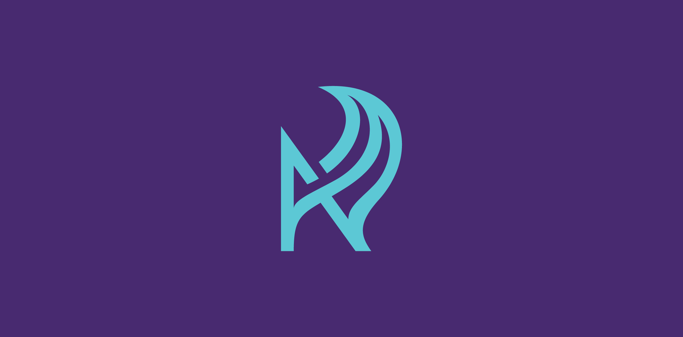 现代简约风格的AR字母logo设计