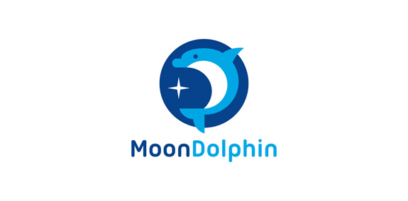 月光海豚Logo设计