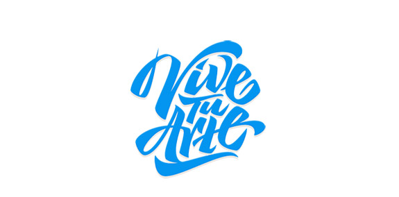 蓝色艺术字体设计logo