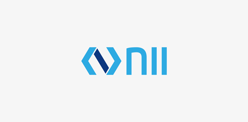 现代简洁蓝色箭头logo设计