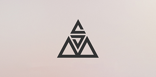简洁三角形logo设计