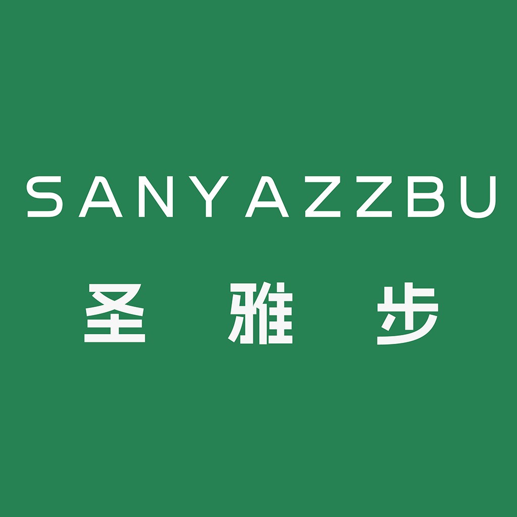 简约绿色背景白字Logo设计