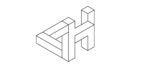 极简主义H形建筑logo设计