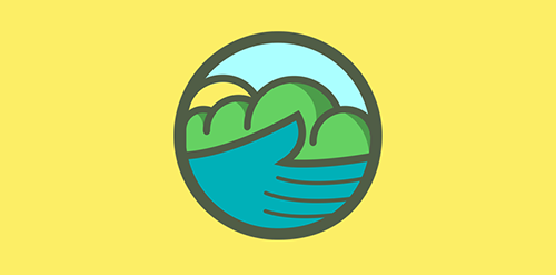 自然山水logo设计
