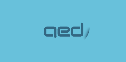 简约现代风格的AED logo设计