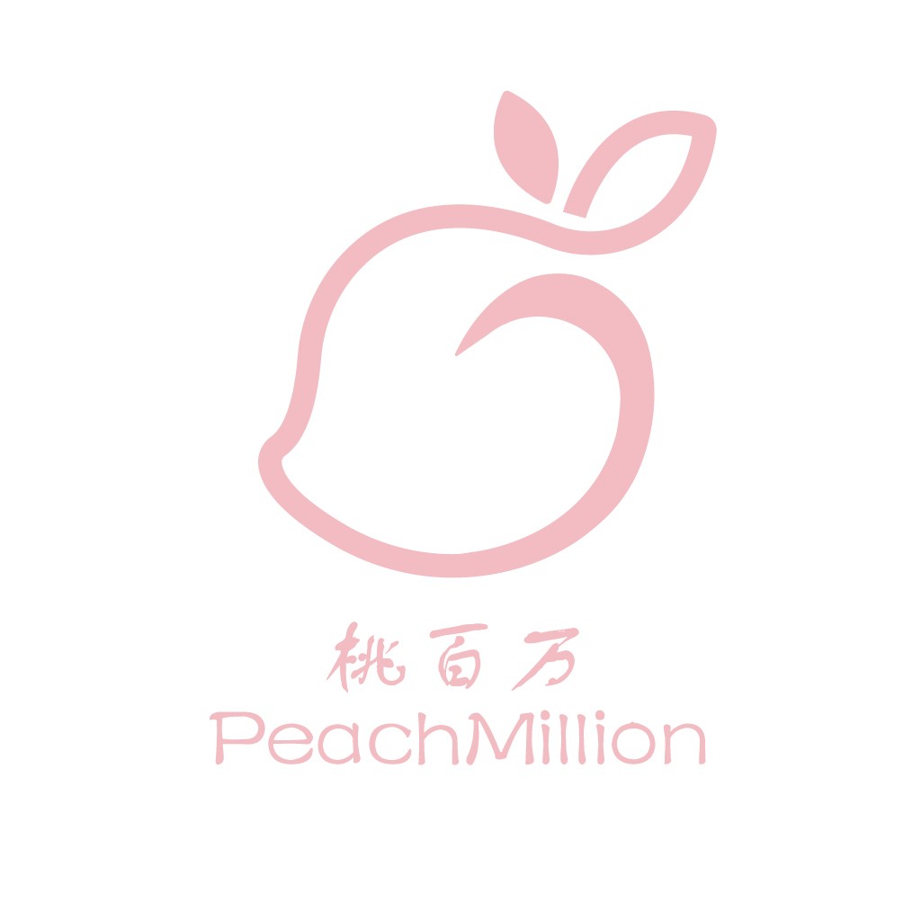 简约粉色桃子logo设计