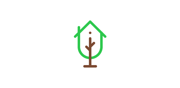 绿色生态房屋logo设计