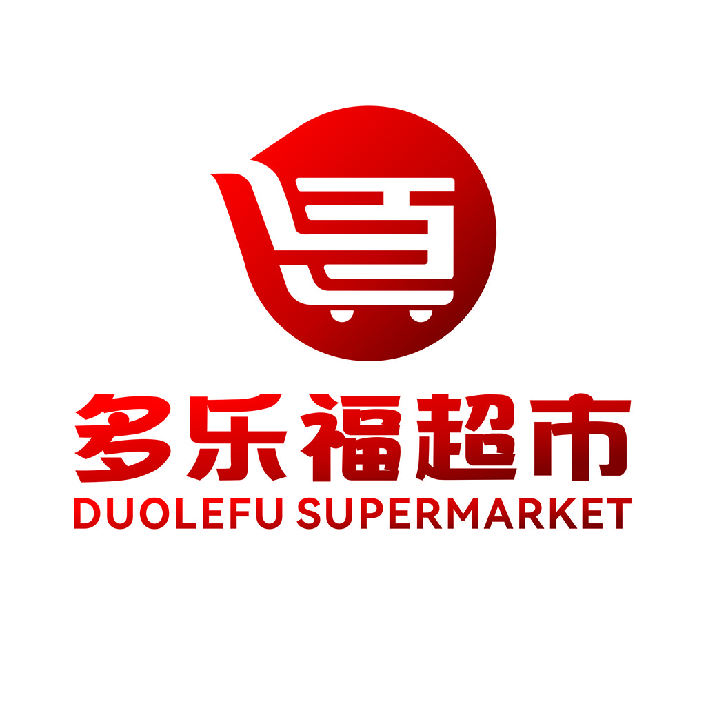 多乐乐福超市logo设计