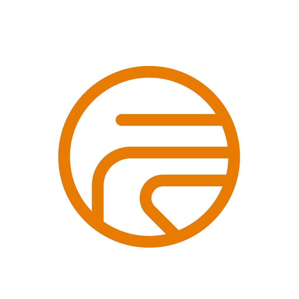 简洁现代的橙色圆形logo设计