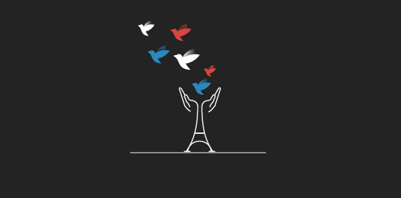 自由飞翔的和平鸽logo设计