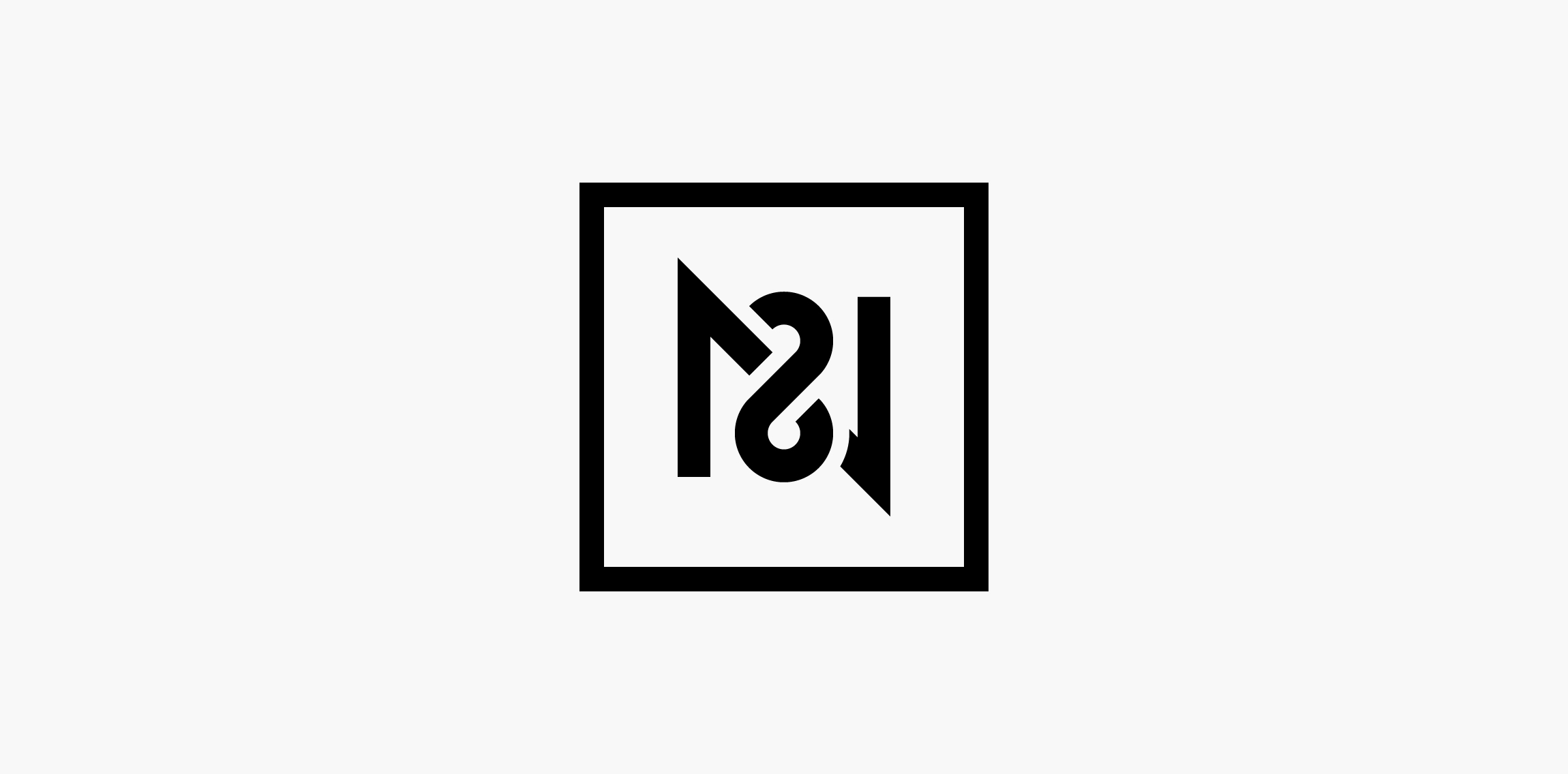 简约现代风格的方框logo设计