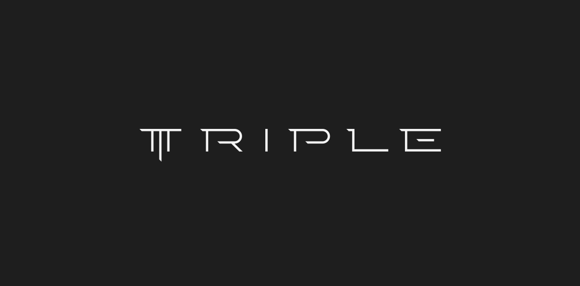 简约现代风格的TRIPLE logo设计