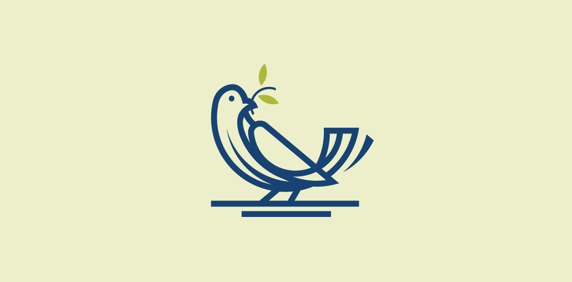 简约和平鸽logo设计