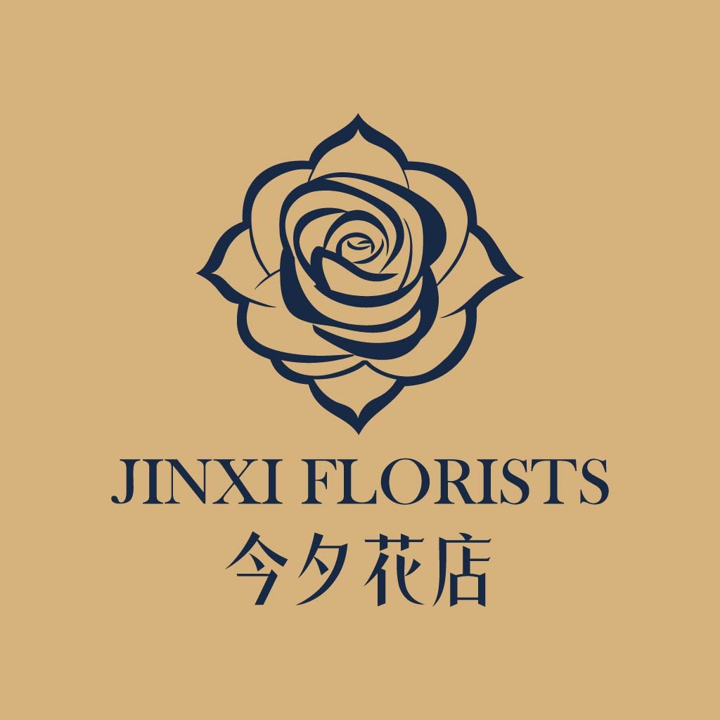 优雅玫瑰花店logo设计
