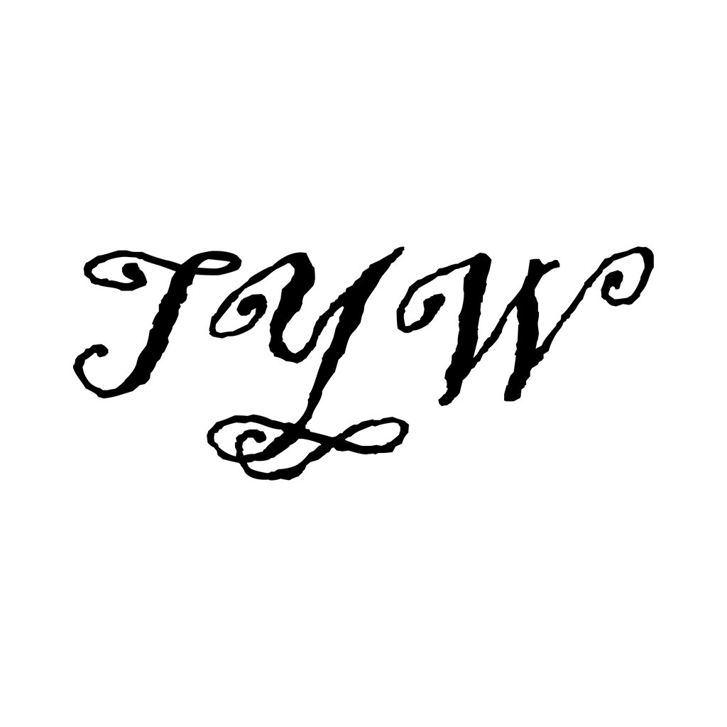 书法风格的JAYW logo设计