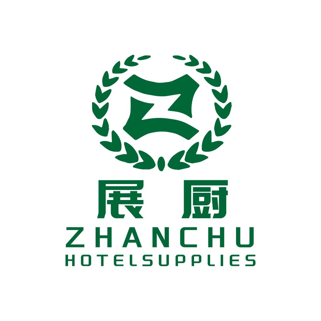 酒店用品logo设计：绿色徽章与中英文结合