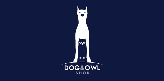 简洁动物logo设计:狗与猫的创意组合