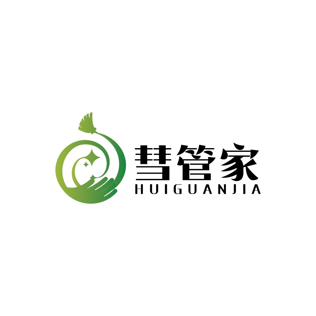 绿色手托花logo设计