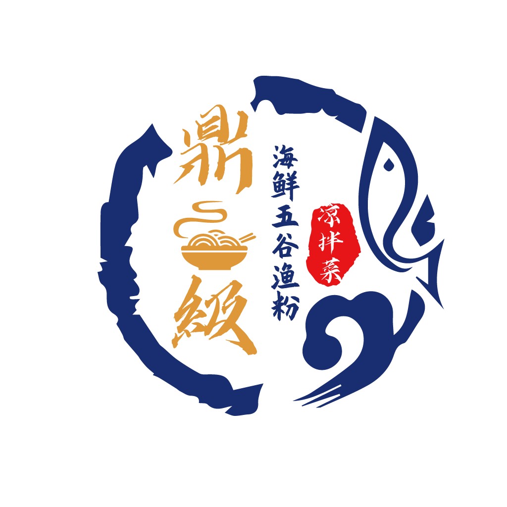 海鲜五谷鱼粉粉logo设计