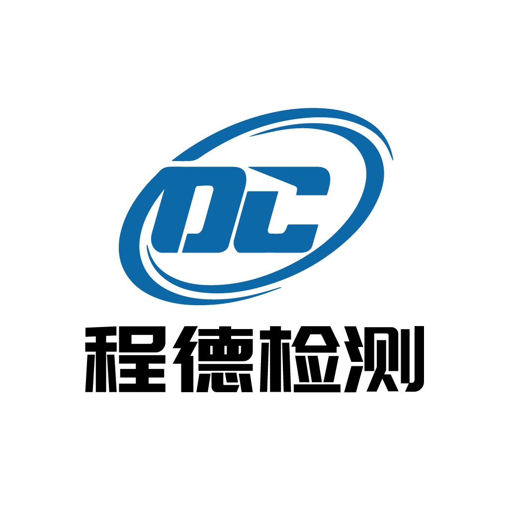 蓝色动感QC检测标志设计