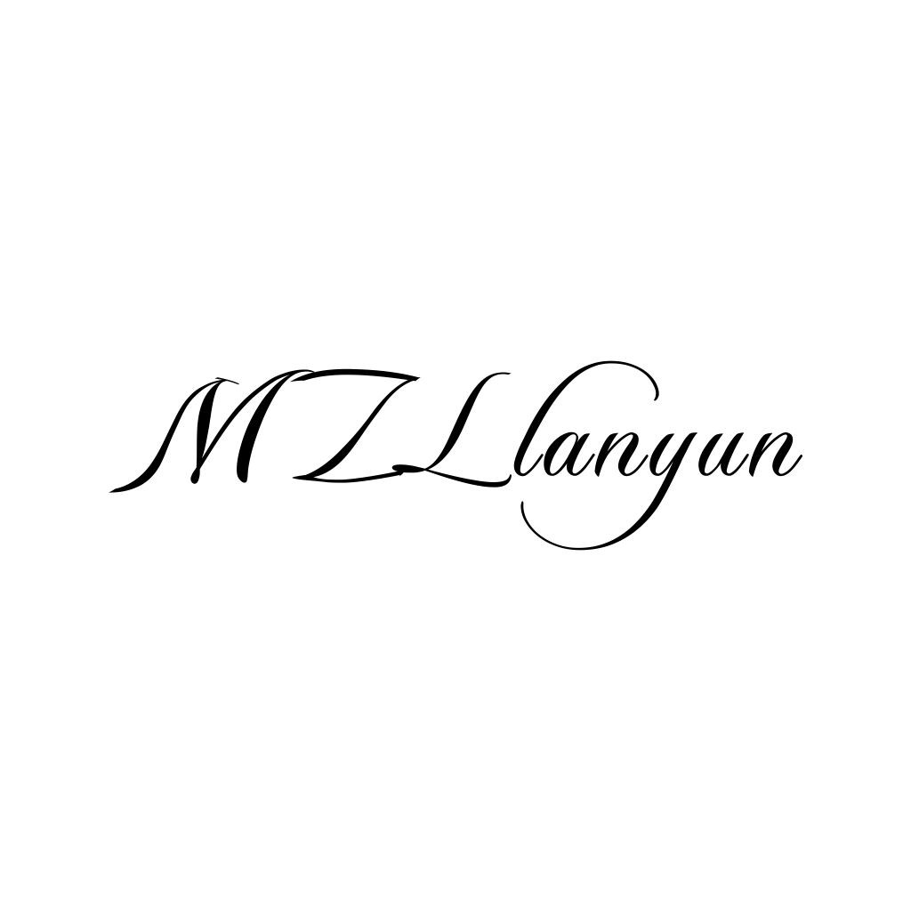 优雅书法风格的MZLlanyunyun Logo设计