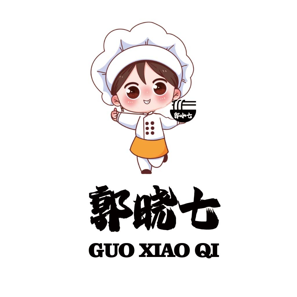 可爱厨师卡通形象logo设计