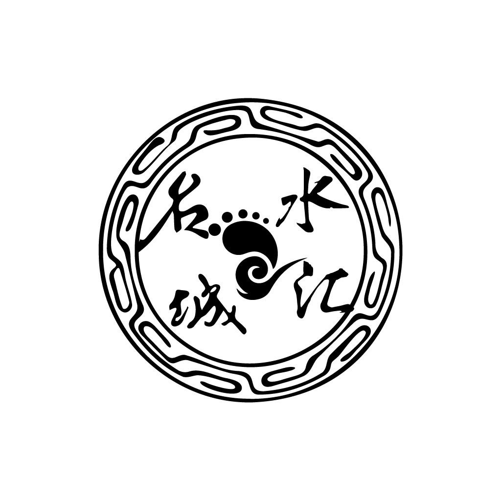 中国风元素的圆形logo设计