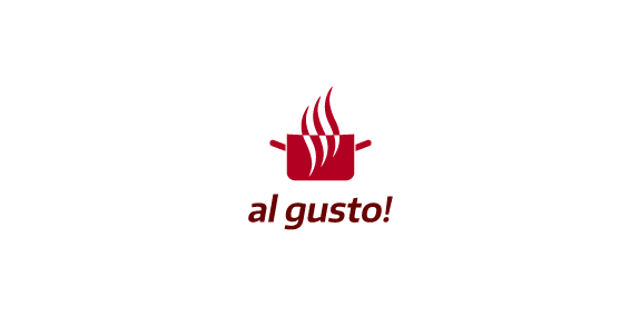 简约厨房logo设计：al gusto!