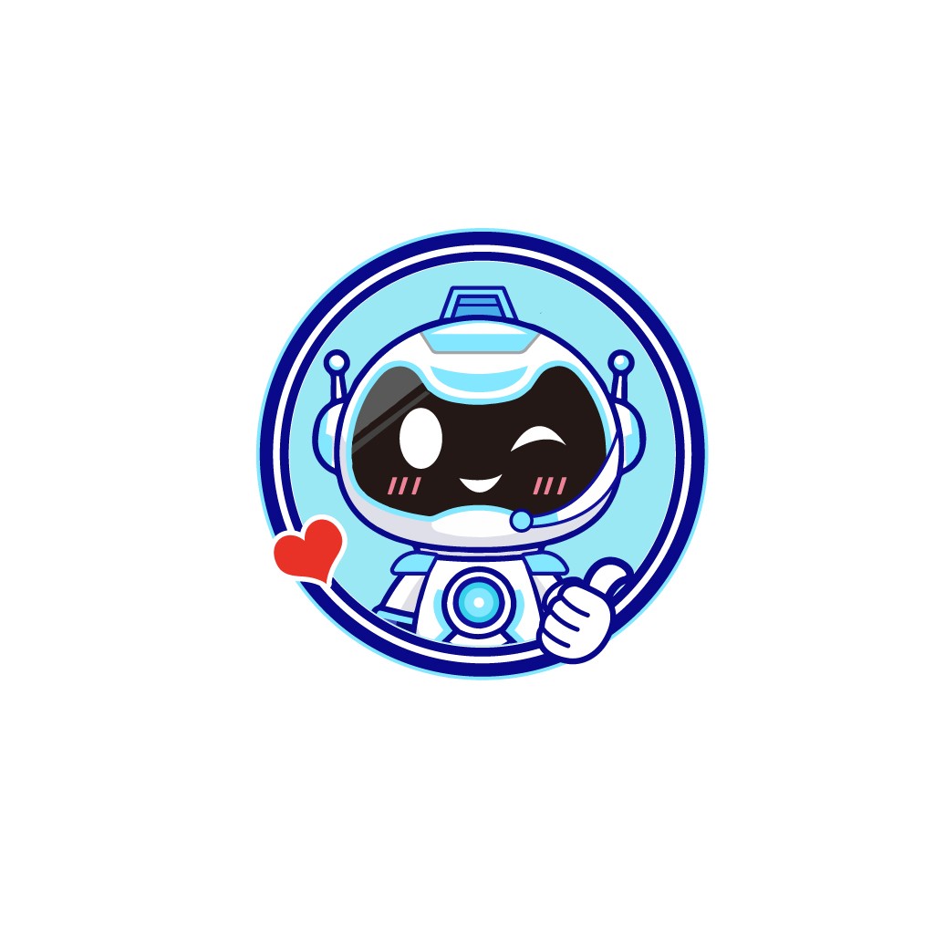 可爱机器人logo设计
