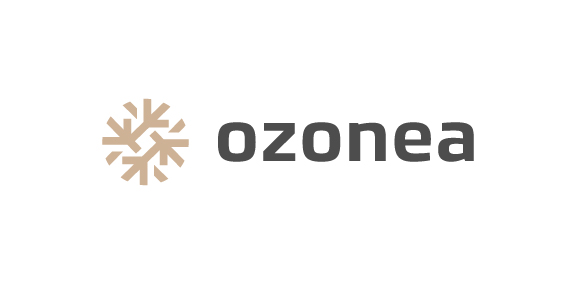 简约雪花Ozonea品牌logo设计