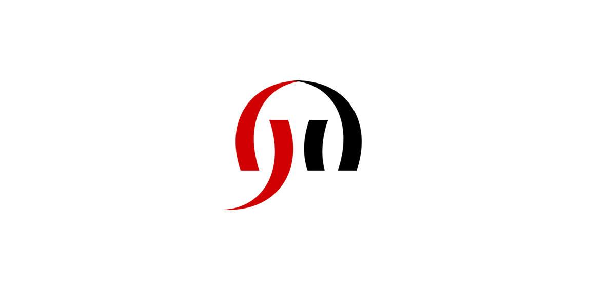 简洁现代红色与黑色logo设计