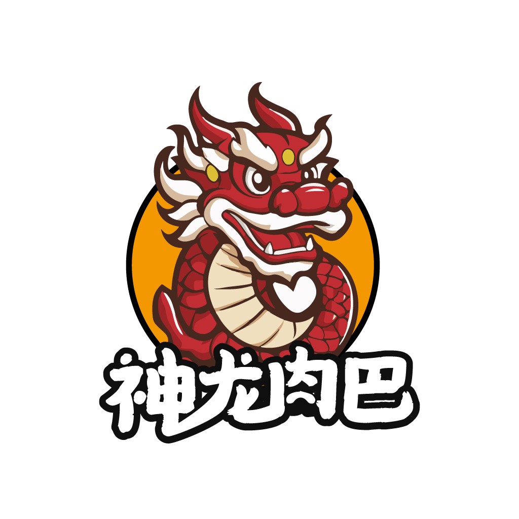 中国风龙形logo设计