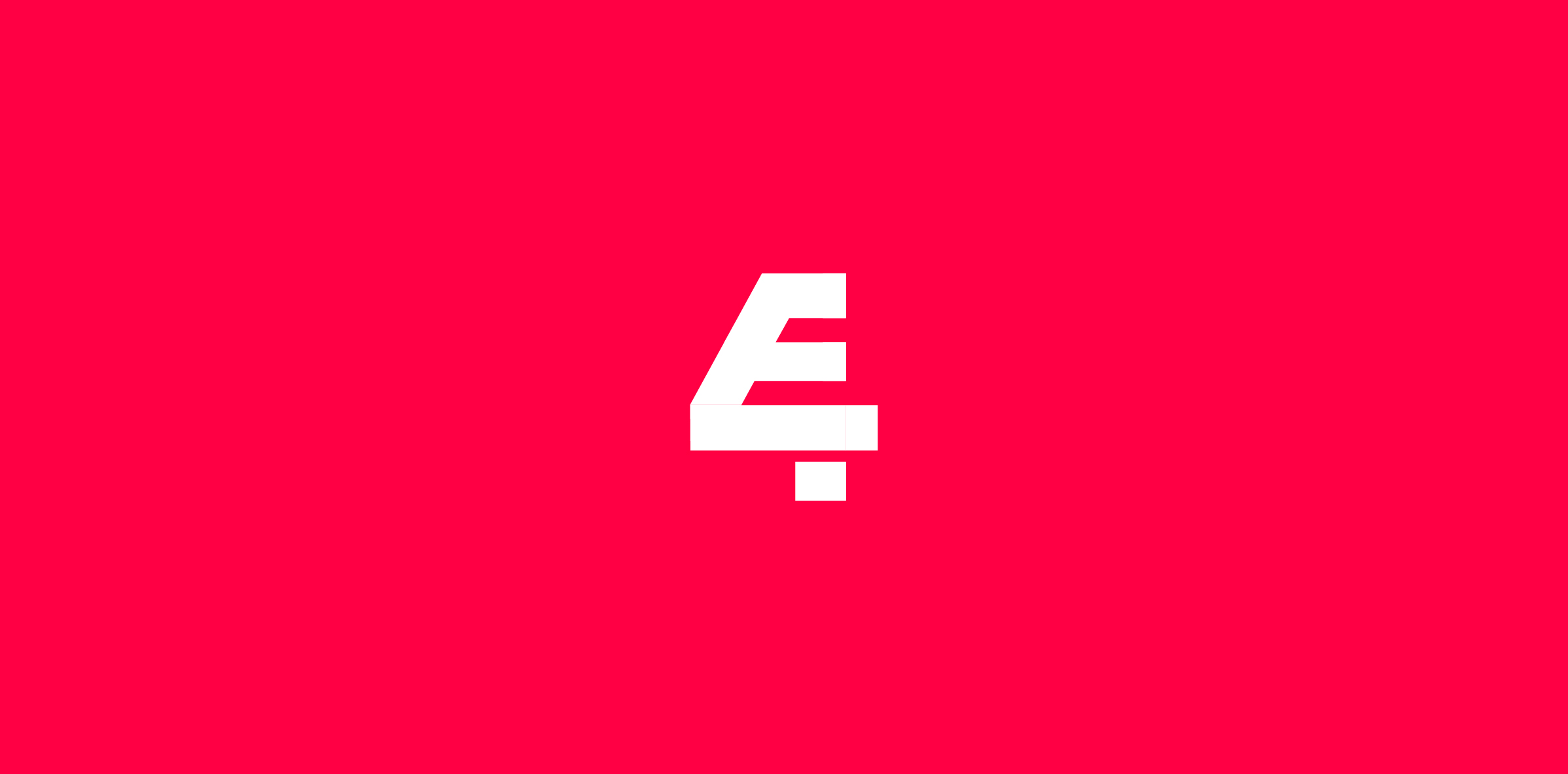 简约数字4标志设计