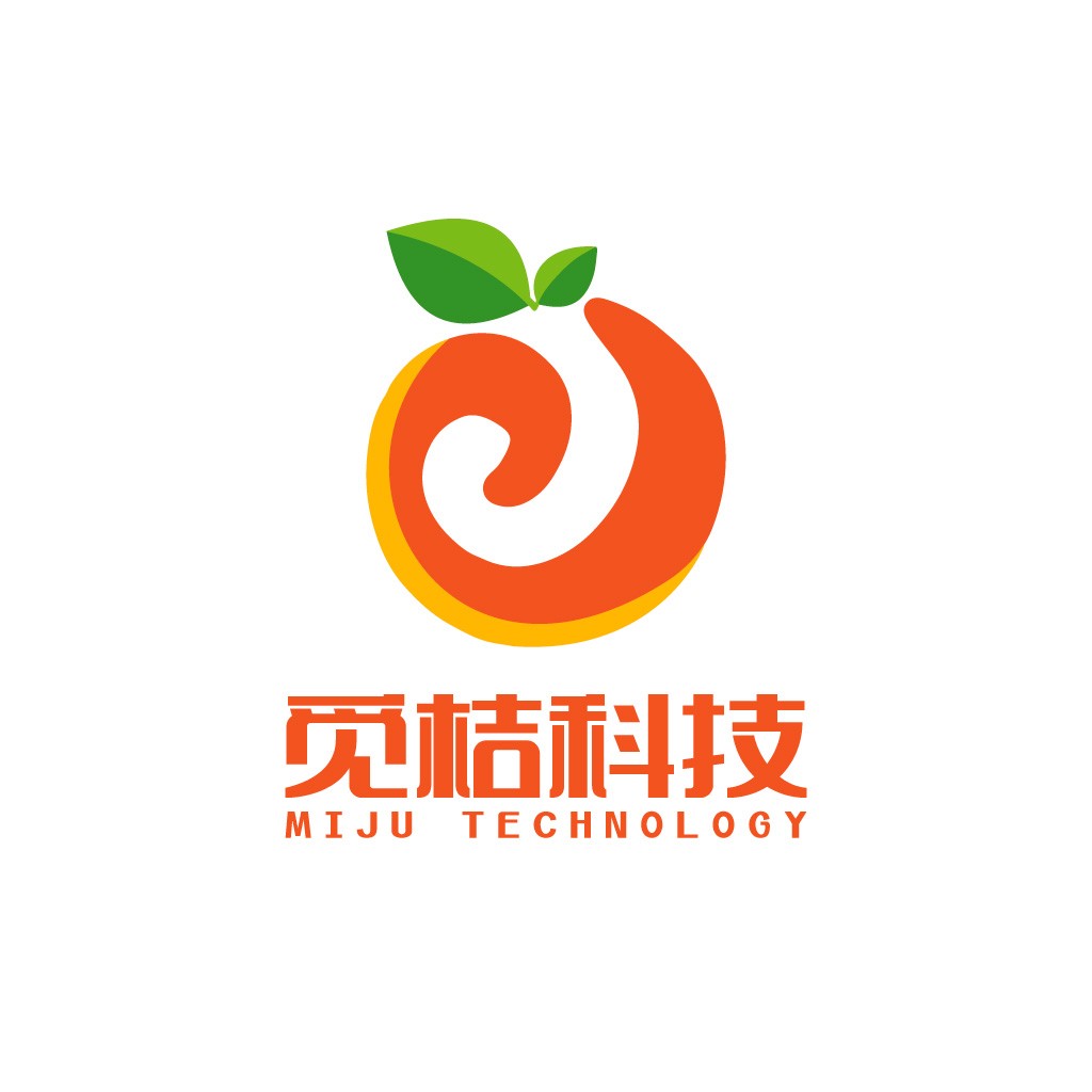 简约橙色水果logo设计