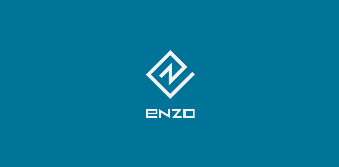 简约几何风格ENZO品牌logo设计