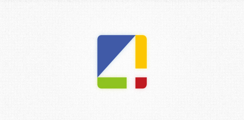 简洁几何图形logo设计