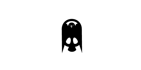 简洁幽灵logo设计